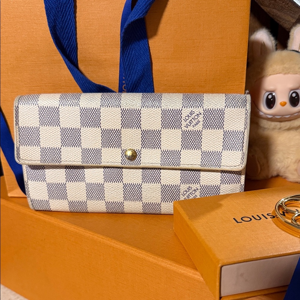 Louis Vuitton Damier Azure snap wallet
